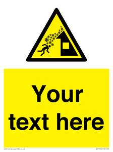 Custom warning roof avalanche